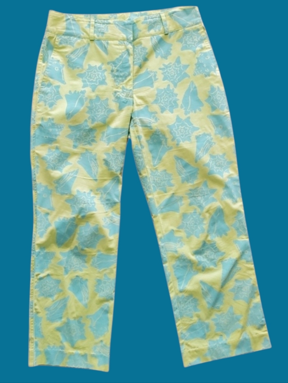 Vintage white label Lilly Pulitzer sea shell print capris 2